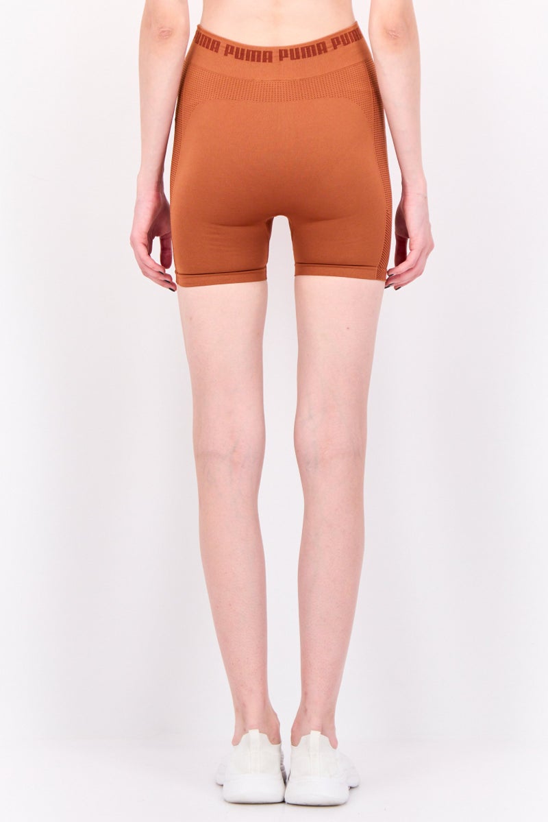 PUMA Women Sportswear Fit Training Seamless Shorts, Mocha Bisque - Image 3